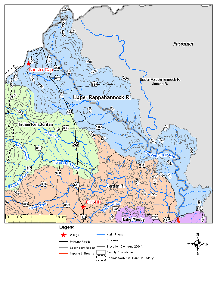 Upper Rappahannock River, Topographic Map